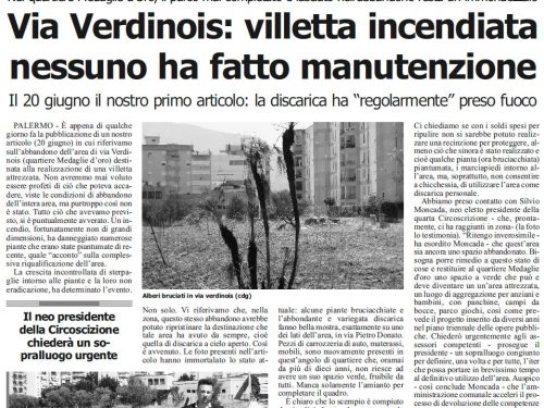 Quotidiano di Sicilia: su Villa Verdinois